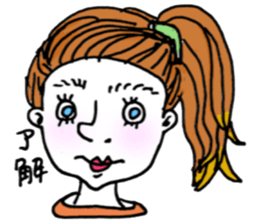 teenager's bangs sticker #12049892