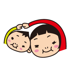 Child and mother stamp