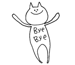 Cat says in belly sticker #12052087