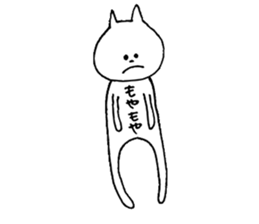 Cat says in belly sticker #12052098