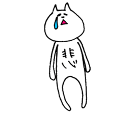 Cat says in belly sticker #12052099