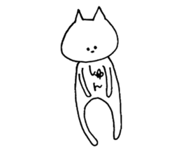 Cat says in belly sticker #12052102