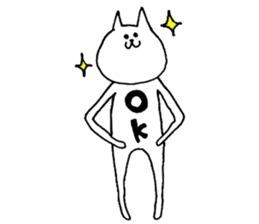 Cat says in belly sticker #12052106