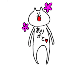 Cat says in belly sticker #12052108