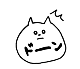 Cat says in belly sticker #12052122