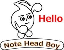 The Note Head Boy (2) sticker #12052550
