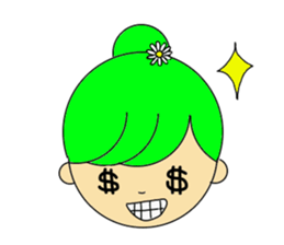 Dumplings hair's girls 2nd sticker #12053165