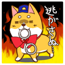 Go for it!! Police dog Mameshiba sticker #12053905