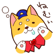 Go for it!! Police dog Mameshiba sticker #12053916