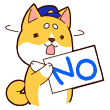 Go for it!! Police dog Mameshiba sticker #12053919