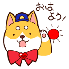 Go for it!! Police dog Mameshiba sticker #12053922