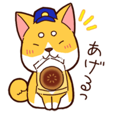 Go for it!! Police dog Mameshiba sticker #12053926