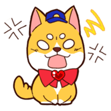 Go for it!! Police dog Mameshiba sticker #12053931