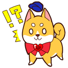 Go for it!! Police dog Mameshiba sticker #12053936