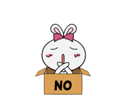 A rabbit and cardboard box sticker #12054727