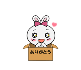 A rabbit and cardboard box sticker #12054728