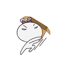 A rabbit and cardboard box sticker #12054740