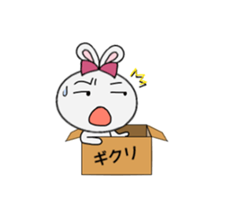 A rabbit and cardboard box sticker #12054754
