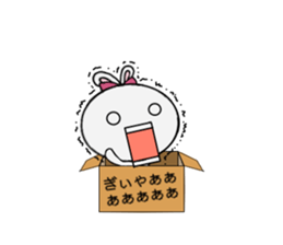 A rabbit and cardboard box sticker #12054755