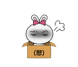 A rabbit and cardboard box sticker #12054757