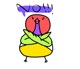 Beer belly bird sticker #12054832
