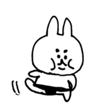 sumo rabbit life sticker #12054891