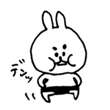 sumo rabbit life sticker #12054892