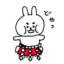 sumo rabbit life sticker #12054901