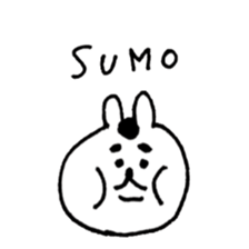 sumo rabbit life sticker #12054902