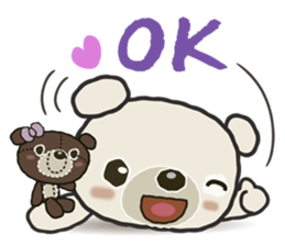 Q flower bear sticker #12055675