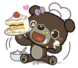 Q flower bear sticker #12055679