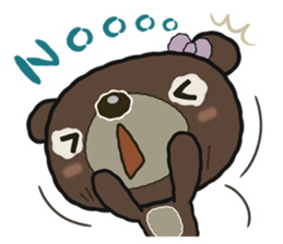 Q flower bear sticker #12055681