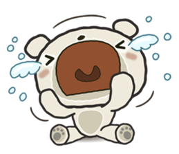 Q flower bear sticker #12055685