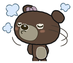 Q flower bear sticker #12055687