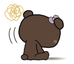 Q flower bear sticker #12055689