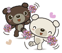 Q flower bear sticker #12055698