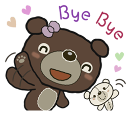 Q flower bear sticker #12055706