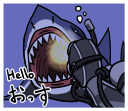 Attack of Sharks!! sticker #12057802