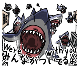 Attack of Sharks!! sticker #12057809