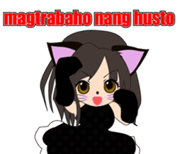 Sticker of cat daughter(Tagalog version) sticker #12058414