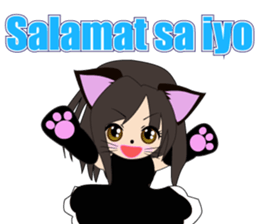 Sticker of cat daughter(Tagalog version) sticker #12058420