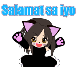 Sticker of cat daughter(Tagalog version) sticker #12058420