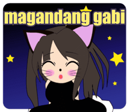 Sticker of cat daughter(Tagalog version) sticker #12058430