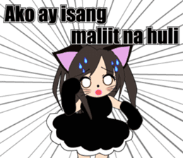 Sticker of cat daughter(Tagalog version) sticker #12058433