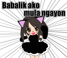 Sticker of cat daughter(Tagalog version) sticker #12058434
