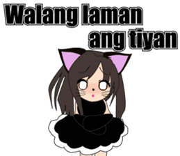 Sticker of cat daughter(Tagalog version) sticker #12058437