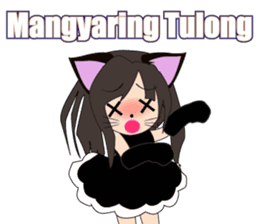 Sticker of cat daughter(Tagalog version) sticker #12058443