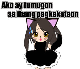 Sticker of cat daughter(Tagalog version) sticker #12058444