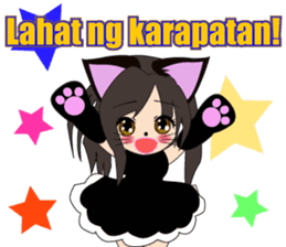 Sticker of cat daughter(Tagalog version) sticker #12058448