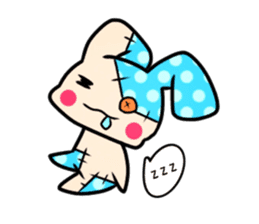 Rabbit stuffed. sticker #12059984